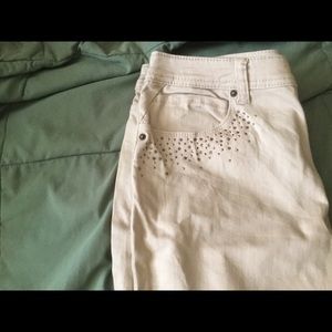 New never worn cream size 12 jeans.